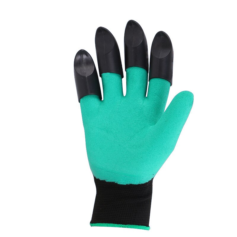 Plastic Garden Rubber Gloves 4 Hand Claw